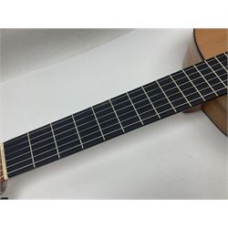 Juan Montes Rodriguez Spanish Flamenco acoustic guitar model R6; bears label dated 2020; in metallic finish fitted hard carrying case