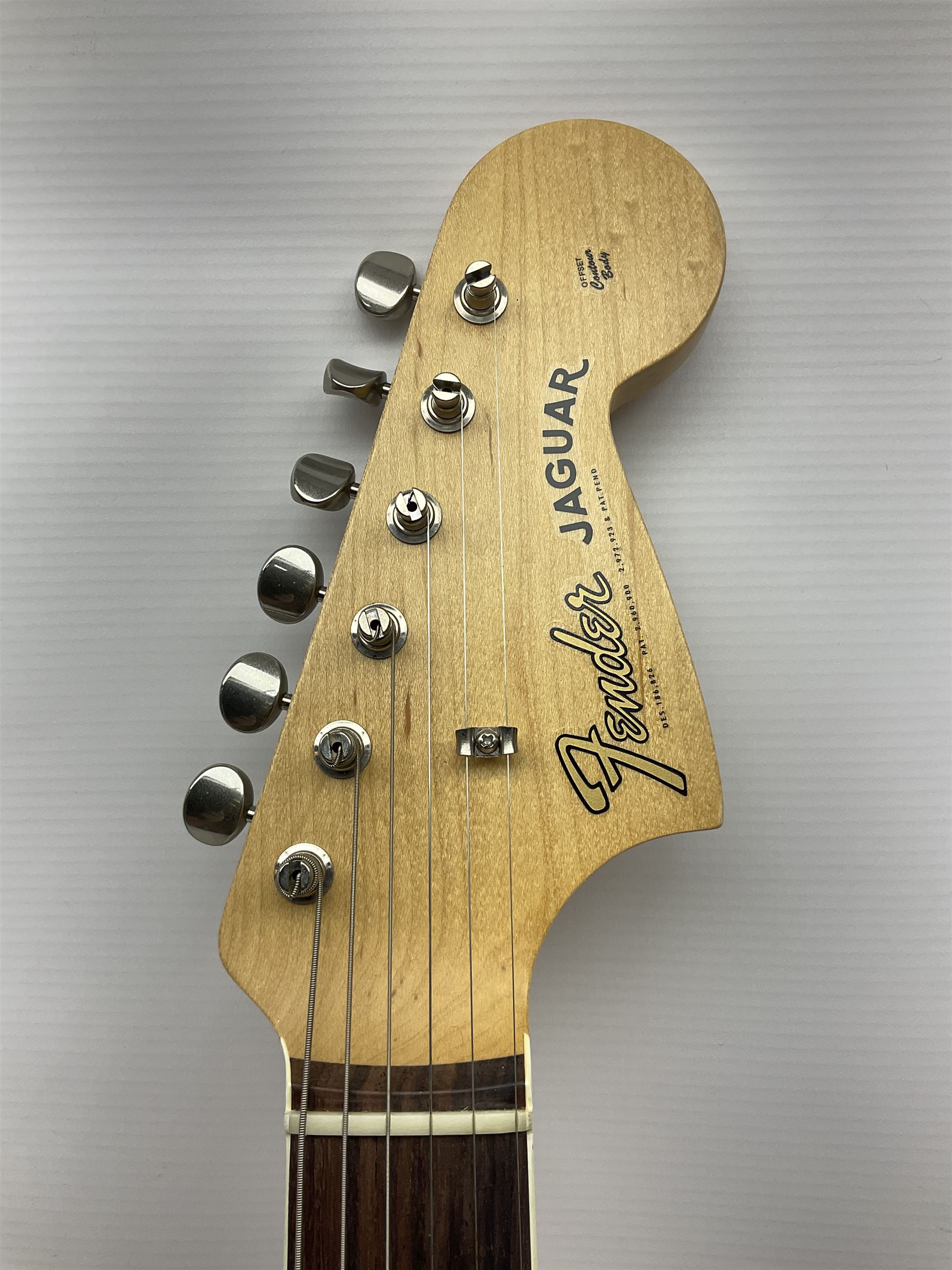 Fender Jaguar electric guitar, American Custom Shop vintage re-issue, probably in seafoam green, with tremolo arm, serial no.V1317106, L101cm; in American G&G Fender fitted hard case with paperwork