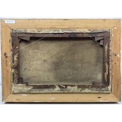 William Gilbert Foster (Staithes Group 1855-1906): River Landscape with Stone Bridge, oil on canvas signed 34cm x 54cm