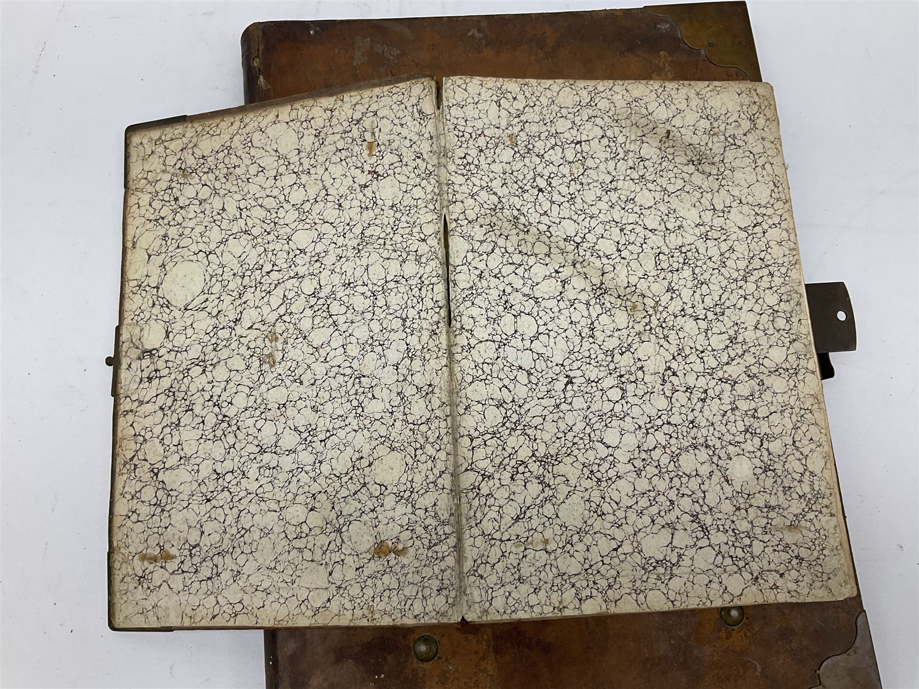 Six 19th century leather bound books of music comprising Graduale Juxta Missale Romanum and Antiphonarium Romanum. Both 1828 Divione; Graduel Romain and Psautier Romain. Both 1859 Digne/Paris; Graduel Romain. 1872 Marseille; and Missale Romanum. 1853 Mechliniae (6)