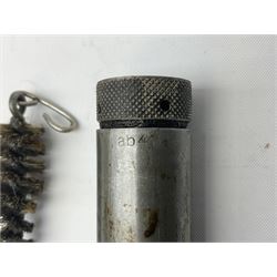 WW2 German - Lufft made compass marked ' Original Bezard ' with heliograph signalling mirror to interior; and a K98 rifle cleaning kit in original tin (2)