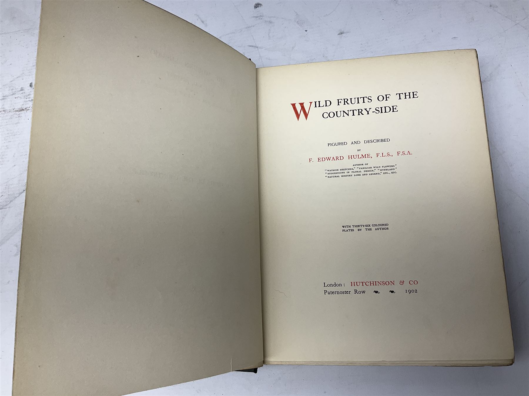 Maxwell, Herbert; 'British Fresh-Water Fish', Afalo, F.G; 'British Salt Water Fish', Hulme, F. Edward: 'Wild Fruits of the countryside' Boulger, G.S; Familiar Trees, two volumes, all with coloured plates, together with three other books