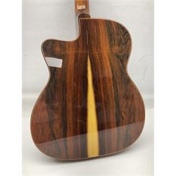 Spanish Gitano Manuel Rodriguez Maccaferri guitar, model no.EMC1; bears label; L98cm; in lightweight carrying case