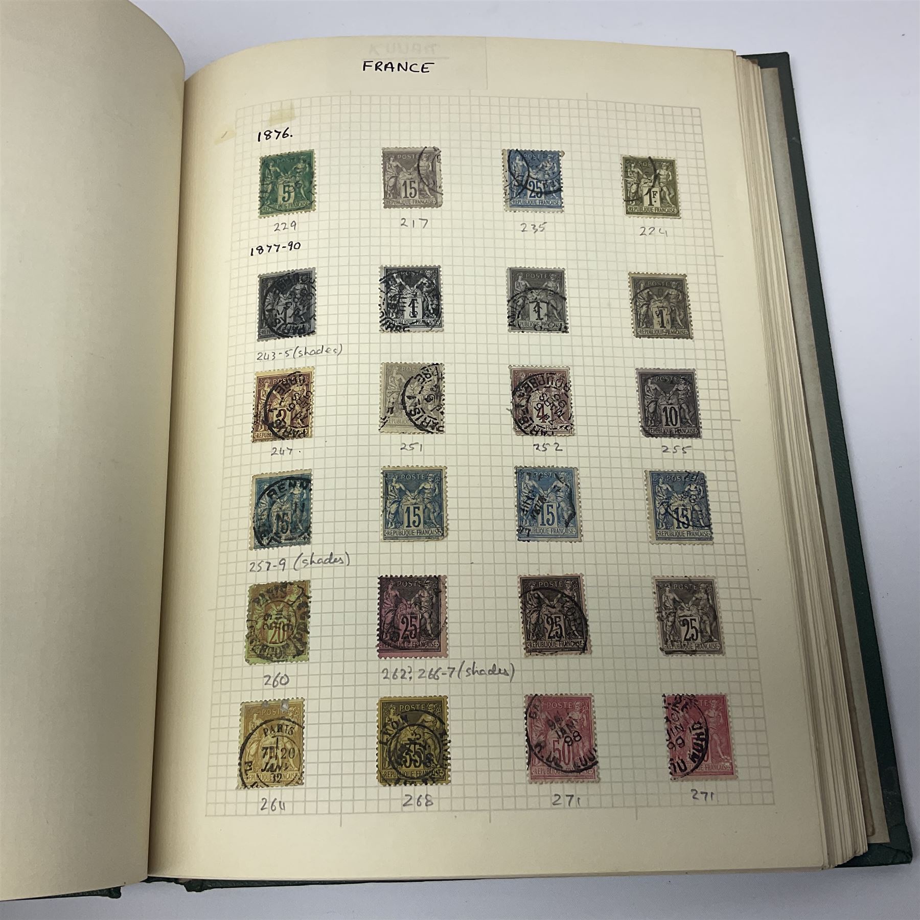 World stamps including Andorra, Austria with 1858 and later issues, Belgium with imperfs and later, Belgium, Cuba, Czechoslovakia, Denmark, Ireland, France, Germany with Hamburg, Lubeck, Oldenburg, Saxony etc, Greece, Hungary, the Netherlands, Spain etc, housed in two albums 