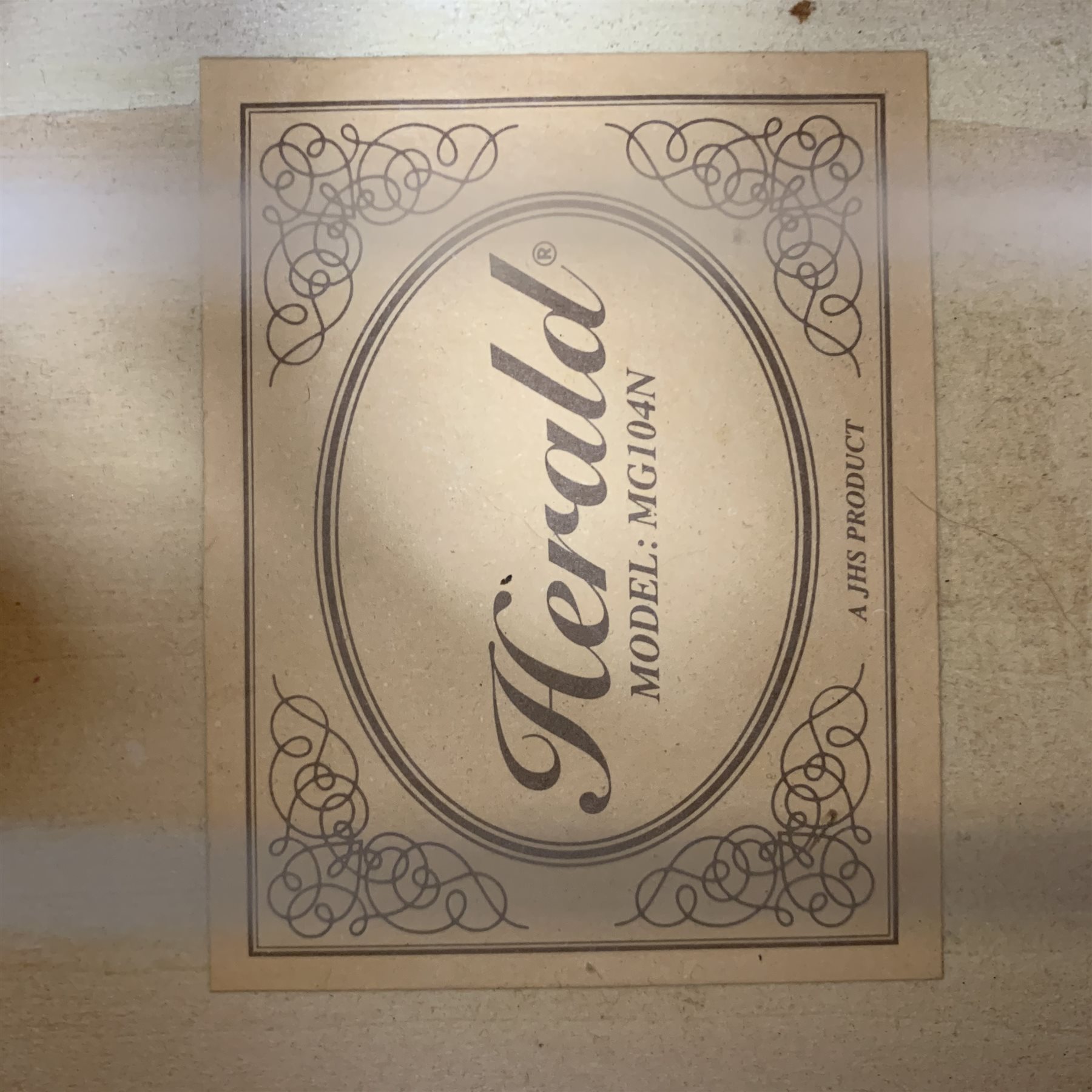 An acoustic Aria guitar, model no AW-20- LH N, together with a 3/4 acoustic Herald guitar, model MG104N. (2). 
