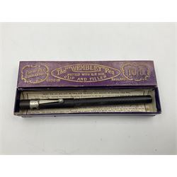 Five fountain pens, to include Stephens no 270, Curzon Typhoo, WHSmith The Wembley Pen and the Nectar, all with 14ct gold nibs  