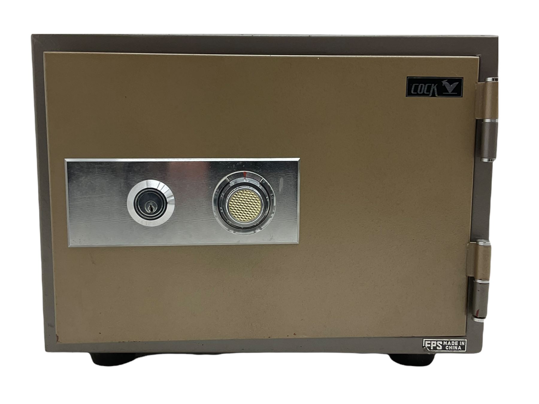 Cock fireproof combination safe, with key and instructions