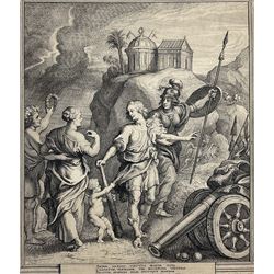 Theodoor van Thulden (Dutch 1606-1669) after Peter Paul Rubens (Flemish 1577-1640): Hercules at the Crossroads, engraving, together with a collection of further engravings and photogravures, max 38cm x 28cm (unframed)