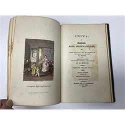 Bertin M. & Breton M.: China Its Costume, Arts, Manufactures etc. 1812 Stockdale London. Four volumes in one. Hand coloured plates. Half leather binding; Doolittle Rev. Justus: Social Life of the Chinese. 1868. Illustrated. Rebound in half morocco with marbled boards; and three other books of eastern interest (5)