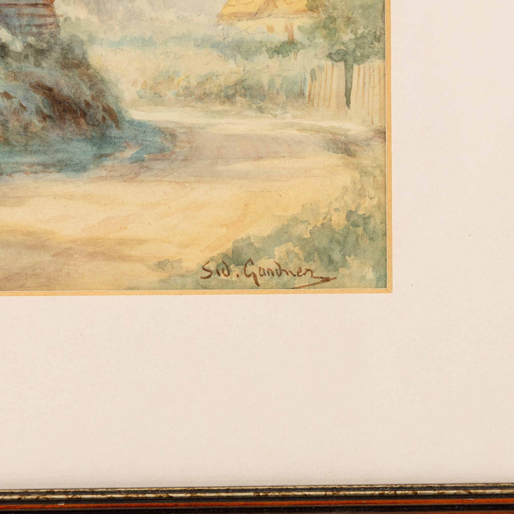 Sidney Valentine Gardner (Staithes Group 1869-1957): 'Magpie Cottage Welford on Avon', watercolour signed, titled verso 24cm x 34cm