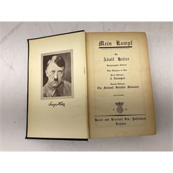 Hitler Adolf: Mein Kampf. 1939. Unexpurgated Edition. Two volumes in one. Ex-Libris label for W. Rowntree & Sons Ltd.