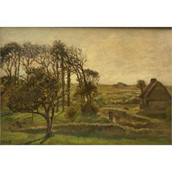 Charles Roux (French 19th/20th century): Country Lane, oil on canvas signed with initials and dated '13, 49cm x 72cm