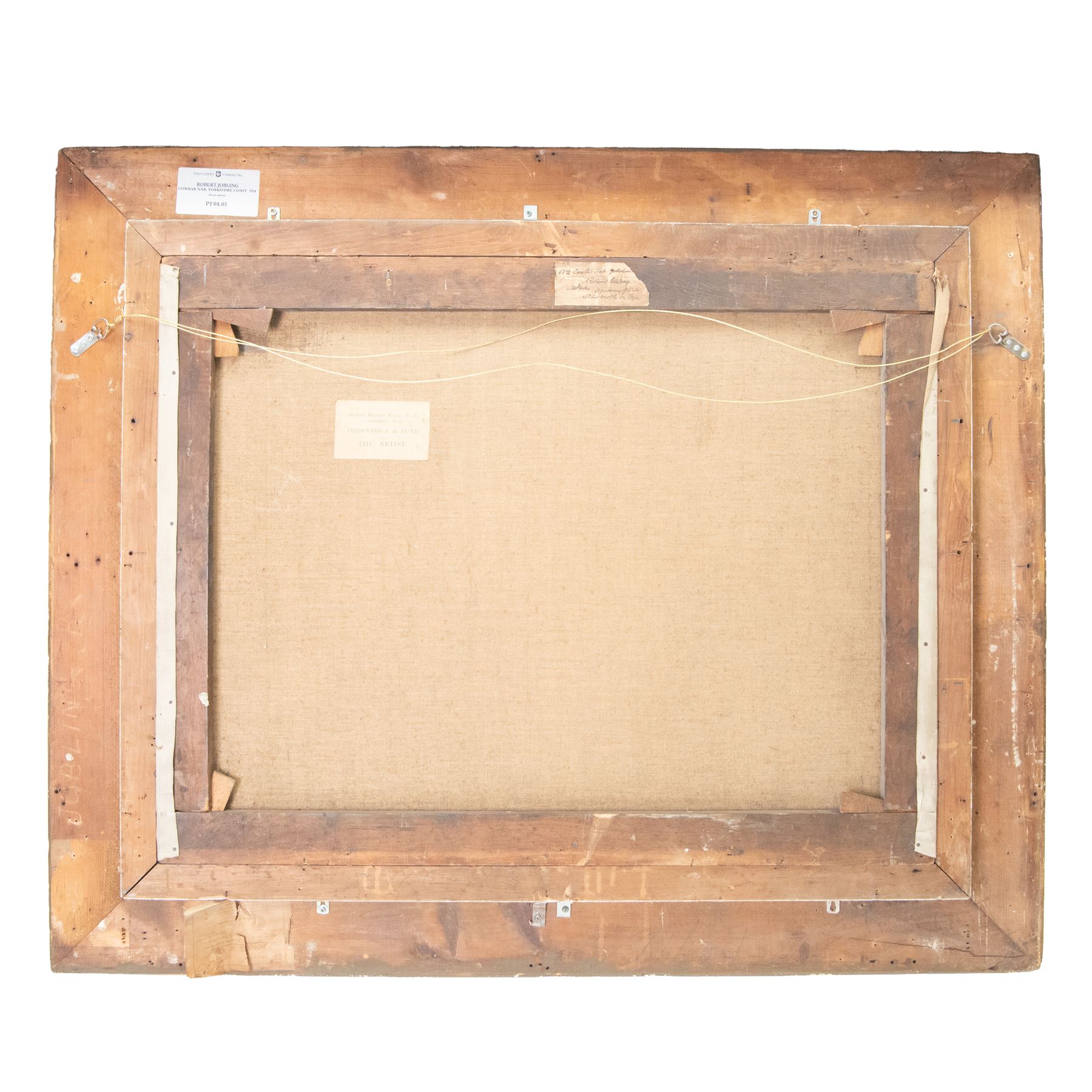 Robert Jobling (Staithes Group 1841-1923): 'Cowbar Nab - Yorkshire Coast', oil on canvas signed and dated 1914, original title label verso 71cm x 91cm 
Provenance: exh. Artists Belgian Relief Fund, Newcastle 1914, presented by the artist, label verso