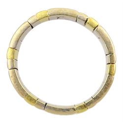 18ct gold Greek key design ring, stamped 750