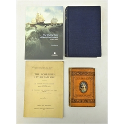  'The Scoresbys Father and Son' by H B Browne  pub. Whitby 1947, The Story of Dr Scoresby, pub. London 1876, The Whaling Trade of  N E England, pub 2001, The Life and Achievements of Captain James Cook, by SRA John Reid Muir, pub 1939, cloth gilt, 4vols. Provenance: Property of a Private Whitby Collector.    