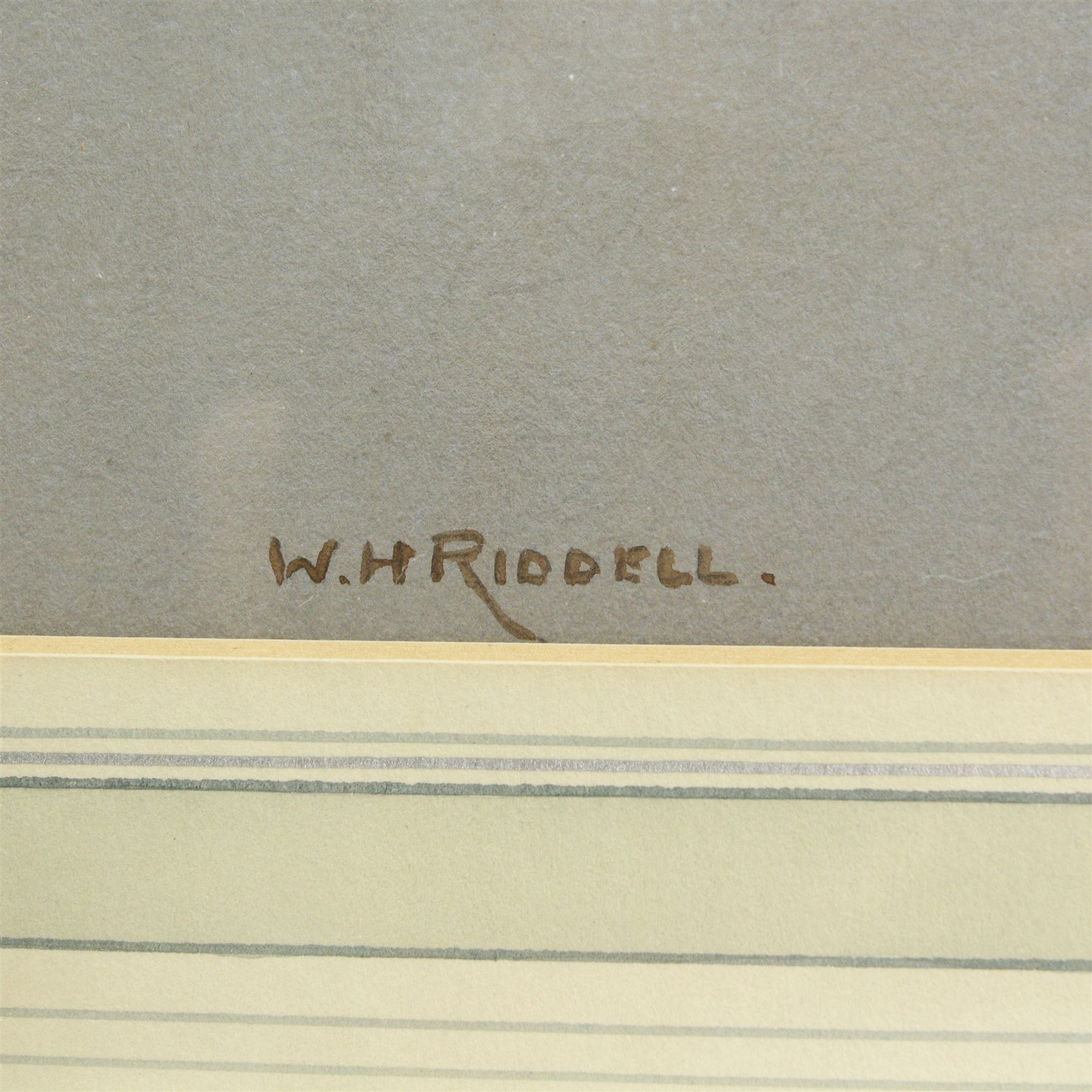 William Hutton Riddell (British 1880-1947): Owl with Mouse and Birds in a Birch Tree, pair watercolours and gouache signed  36cm x 22cm (2)