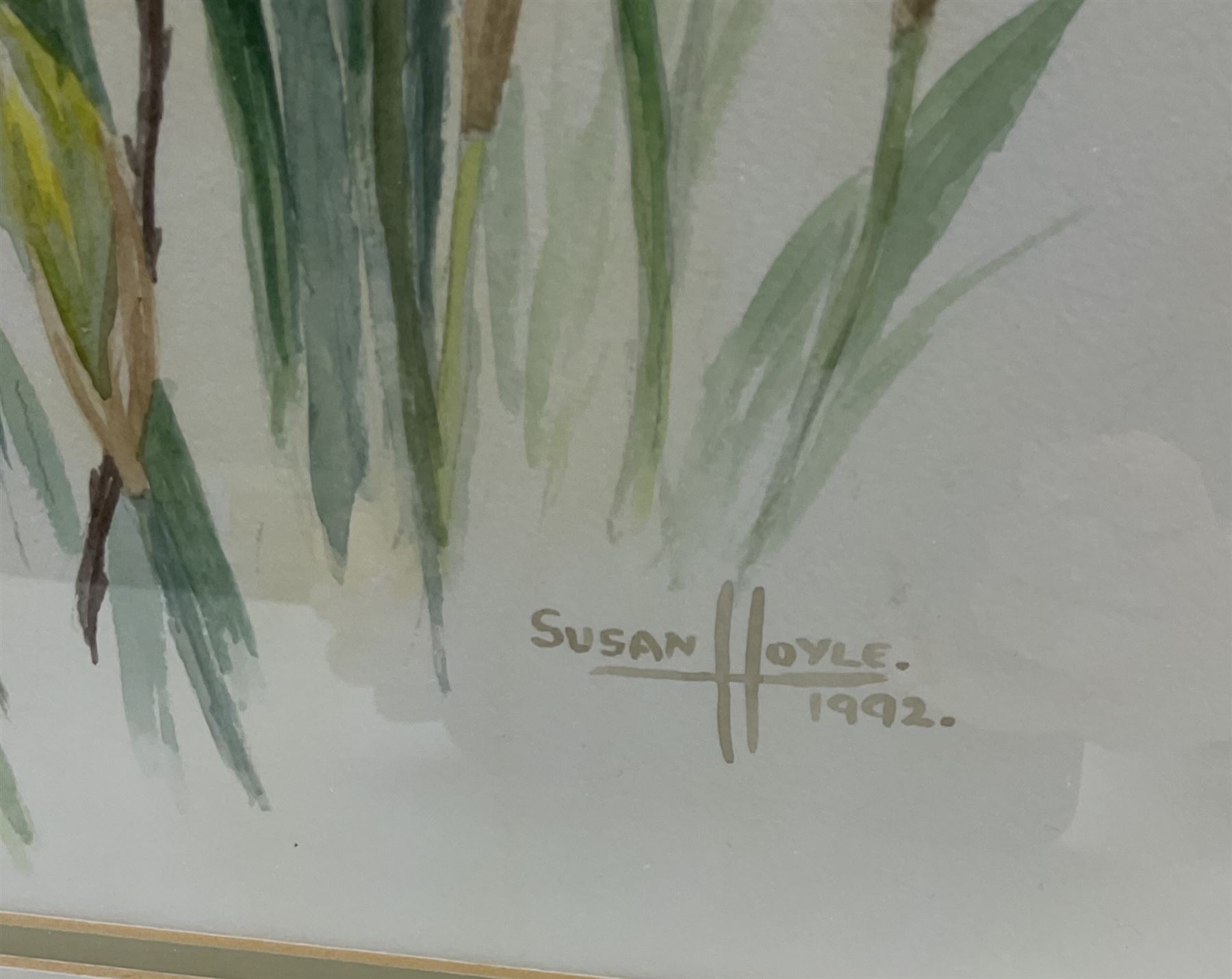 Susan Hoyle (British 20th century): Still Life of Daffodils, watercolour signed and dated 1992 together with Pamela J Thorpe (British 20th century): Still Life of Flowers in a Jug, watercolour signed and dated '94 max 46cm x 34cm (2)