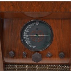 RGD - 1937 walnut cased radiogram, model number. 535 and large collection of records 