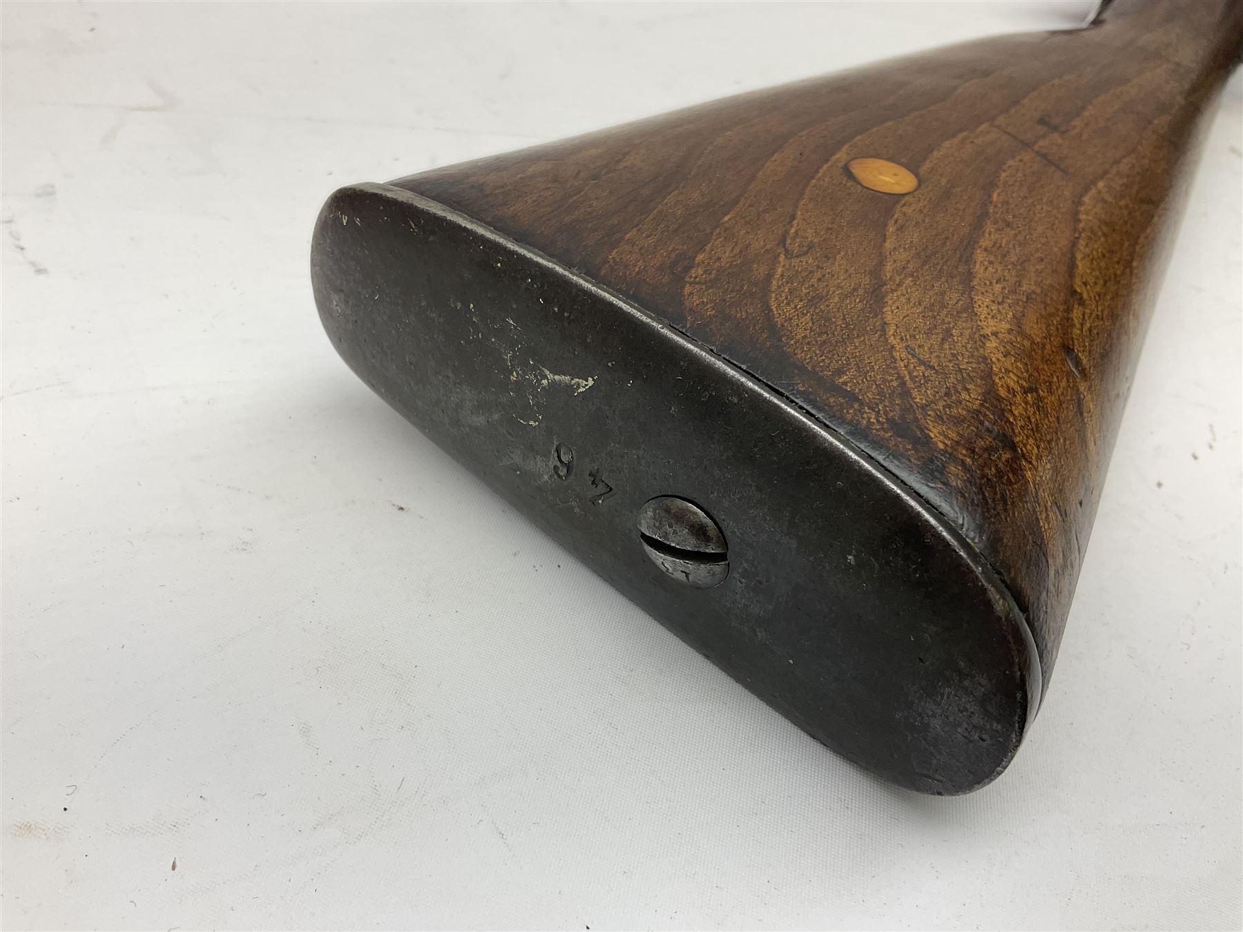 19th century Belgian Gras 12-bore (from 11-bore) bolt-action single barrel shotgun with 80cm barrel No.G85345 L127cm overall. Deactivated to early specification so requires re-deactivation to modern standards RFD ONLY - Disposed 25.06.25 - Notified 24.07.25