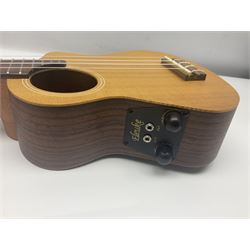 Eleuke EASC-S solid spruce top soprano electric cutaway ukulele L51cm; in carrying case