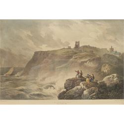 After Francis Nicholson (British 1753-1844): Scarborough from the North Cliff, colour lithograph printed by Charles Joseph Hullmandel (British 1789-1850) pub. Rodwell and Martin 1822, 27cm x 38cm