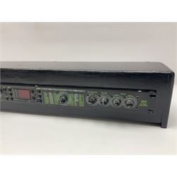 Zoom RFX 2000 digital reverb and multi-effects unit in black painted wooden housing; Behringer DR600 Digital Reverb; Behringer BEQ700 Bass Graphic Equaliser; and other items in small aluminium flight case