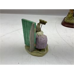 Border Fine Arts Beatrix Potter figures, to include Tableau no. 669814, The Tale of Ginger and Pickles no.A0460, Peter Rabbit in the Garden 739499, Mr Jeremy Fisher A0621, Tabitha Twitchit Brushing Kittens A0625, many with original boxes  