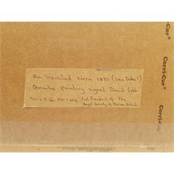 David Cobb RSMA (British 1921-2014): 'An Ironclad c.1870', gouache signed 16cm x 14cm