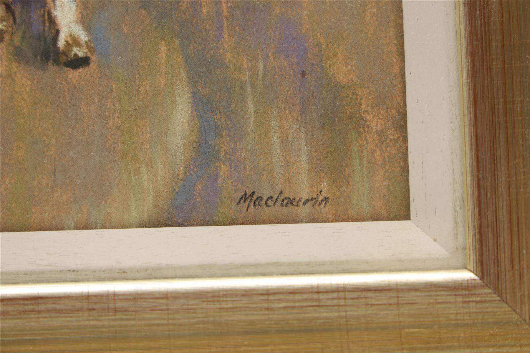 Pat Maclaurin (British 1933-2022): 'Bull Run in Soubes', pastel signed 38cm x 28cm