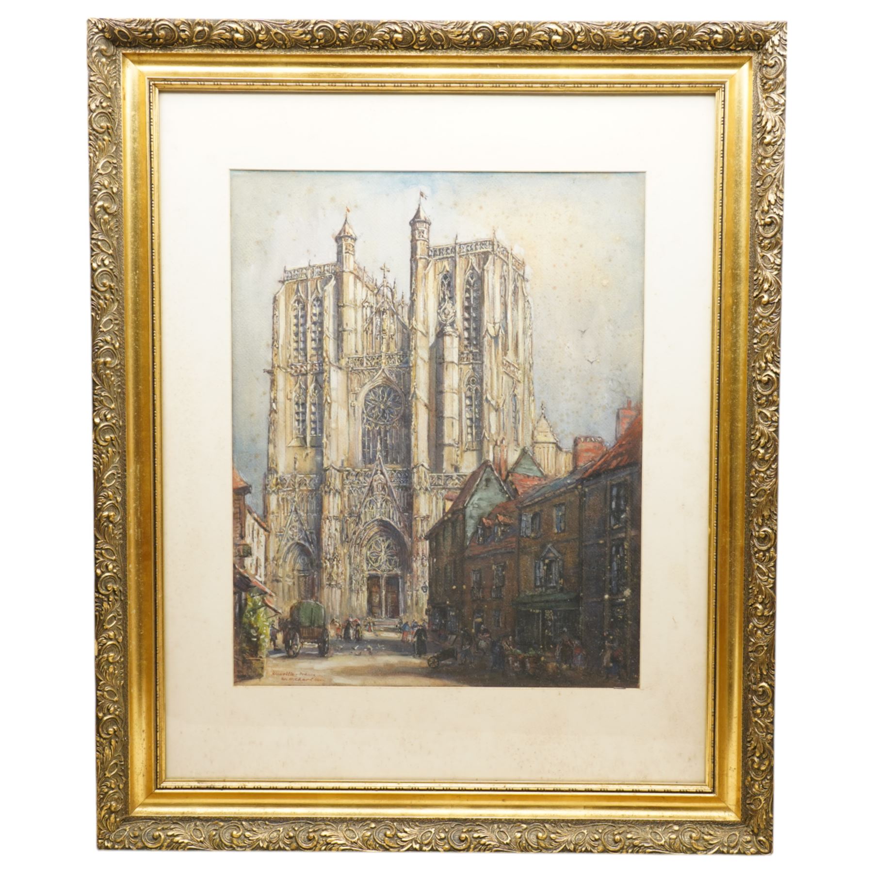 William Henry Charlton (British 1846-1918): 'Abbeville France', watercolour signed and titled 56cm x 44cm