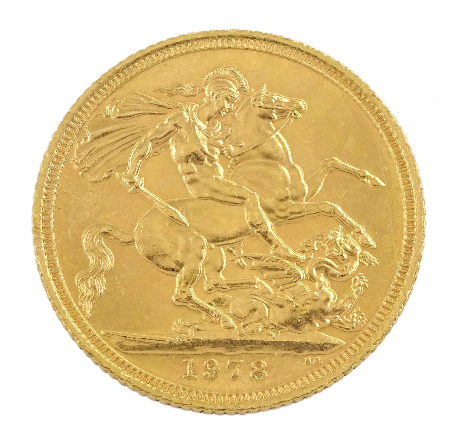 Queen Elizabeth II 1978 gold full sovereign coin