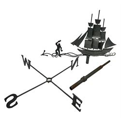 Weather vane modelled as a ship 