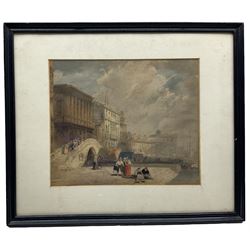 After William Callow (British 1812-1908): Venice Grand Canal, 19th 
 century chromolithograph with hand colouring 33cm x 39cm