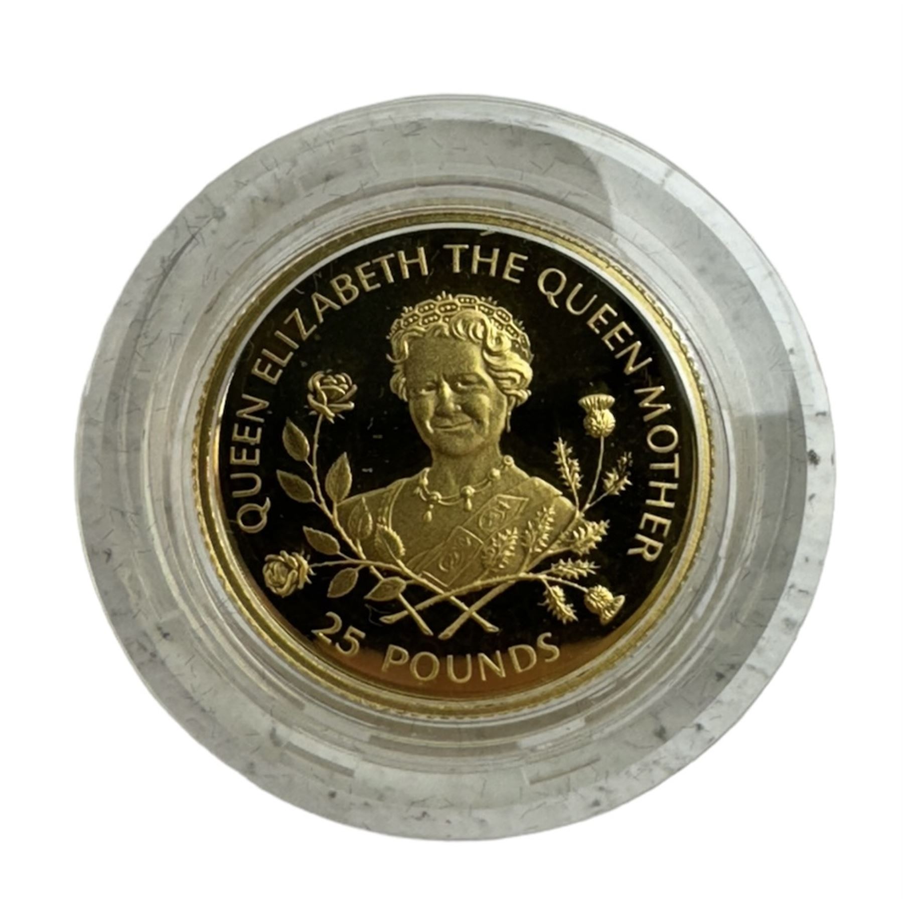 Queen Elizabeth II Bailiwick of Guernsey 1995 'Queen Elizabeth The Queen Mother 95th Birthday' gold proof twenty-five pounds coin, in Westminster case with certificate
