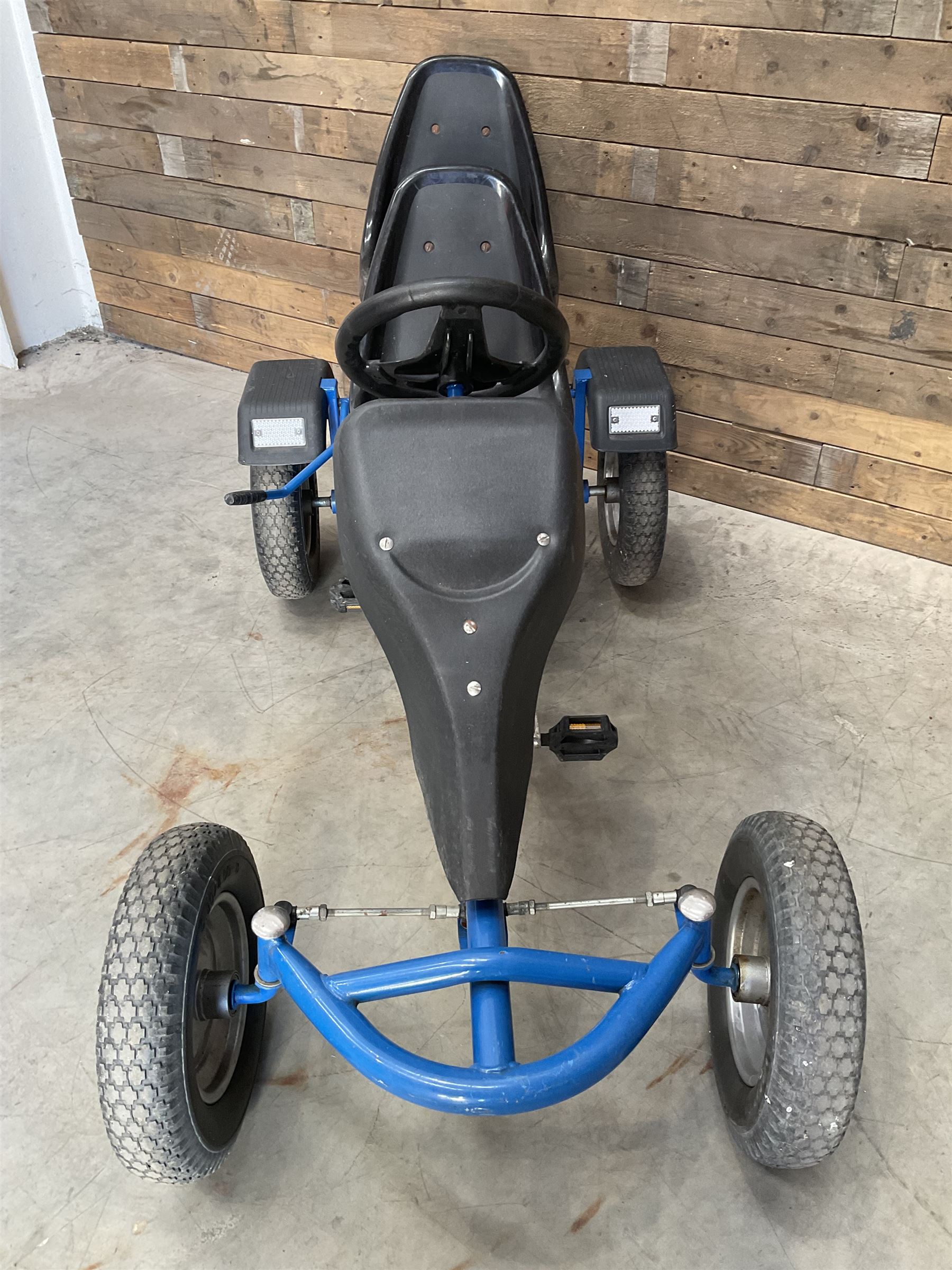 Tectake Kart two-seater blue-go kart with brake