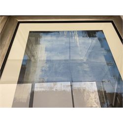 Four contemporary prints, silvered frames (4)