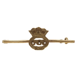  Merchant Navy gold bar brooch stamped 9ct  