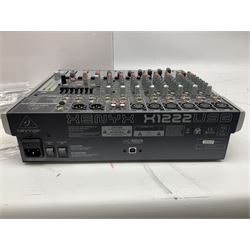 Meridian stage pro AS802ADC mixer, housed in a hard case, Xenyx X1222USB mixer and a Citronic CSL-10 mixing console, boxed (3)