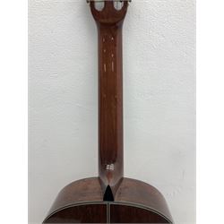 Nagoya Suzuki Model SC240 acoustic guitar with mahogany back and ribs and spruce top, bears label, L101cm; in soft carrying case