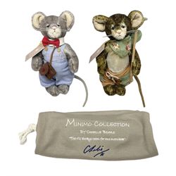 Two limited Charlie Bears mice, comprising Town Mouse, 401/1000, and Country Mouse 29/1000, from the Minimo Collection, both designed by Isabelle Lee, each with tags 