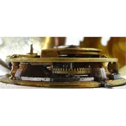 18th century silver and tortoiseshell quadruple cased verge fusee pocket watch by Graham, London, square baluster pillars, pierced and engraved balance cock, signed white enamel dial with Roman numerals and Fleur de Lys decoration, tortoiseshell third outer case with pique work to the borders, in a fitted later white metal fourth case