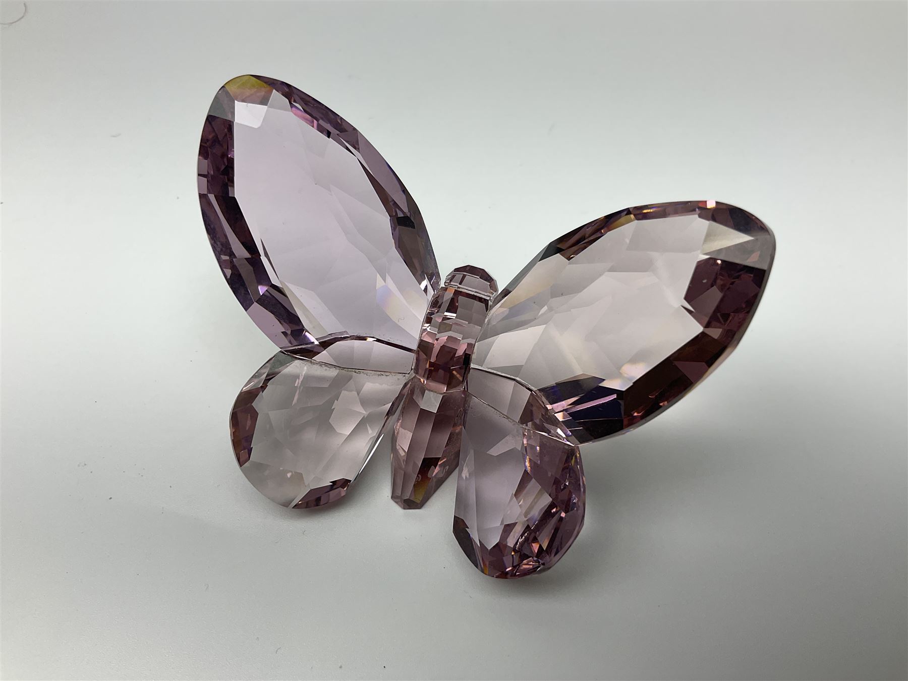 Wedgwood Yellow Ribbons cabinet cup and saucer, boxed and a Swarovski butterfly, boxed (2)