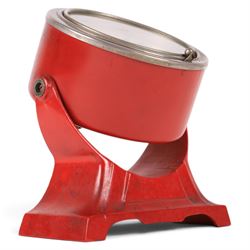 Eastman Kodak dark room timer, red metal body raised on base with swivel action, H14cm