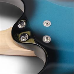 Aria Pro II Mac-Series electric guitar, in blue burst metallic finish, serial no. 1023090338, in GNB soft case, guitar L99cm