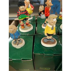 Ten Robert Harrod The Beano Dandy Collection figures including Rasher, Bully Beef, Spotty and Plug