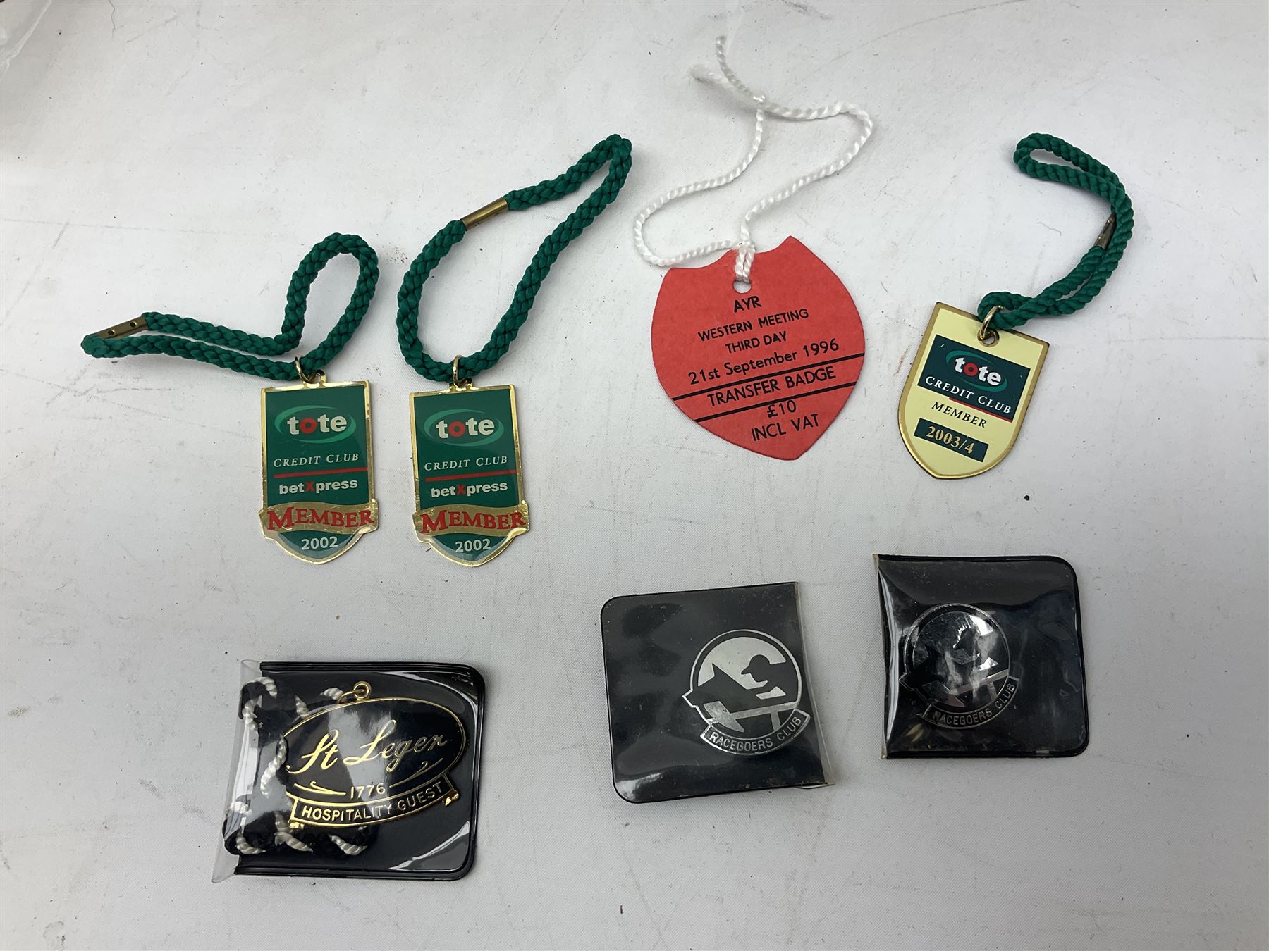 Thirty nine enamelled horse racing badges, to include badges from York, Ripon, Beverley Goodwood etc