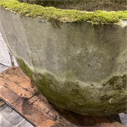 Large weathered cast stone planter  - THIS LOT IS TO BE COLLECTED BY APPOINTMENT FROM DUGGLEBY STORAGE, GREAT HILL, EASTFIELD, SCARBOROUGH, YO11 3TX