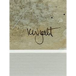 Kate Wyatt (British contemporary): 'Aelle Watervole', limited edition colour print signed and numbered 53/95, labelled verso 28cm x 24cm