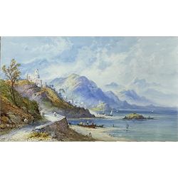 Edwin St. John RBA (British 1878-1961): North Italian Lake scenes, pair watercolours signed 30cm x 50cm (2)