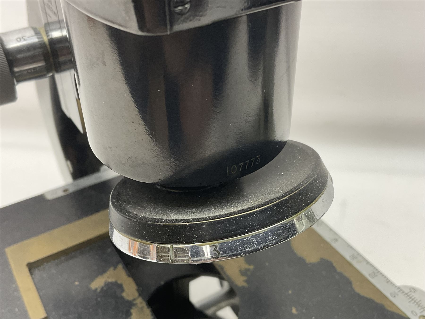 Three Binocular microscopes, comprising two W. Watson & Sons Bactil no 110331 and 107773 and Tasco LMSQF-F